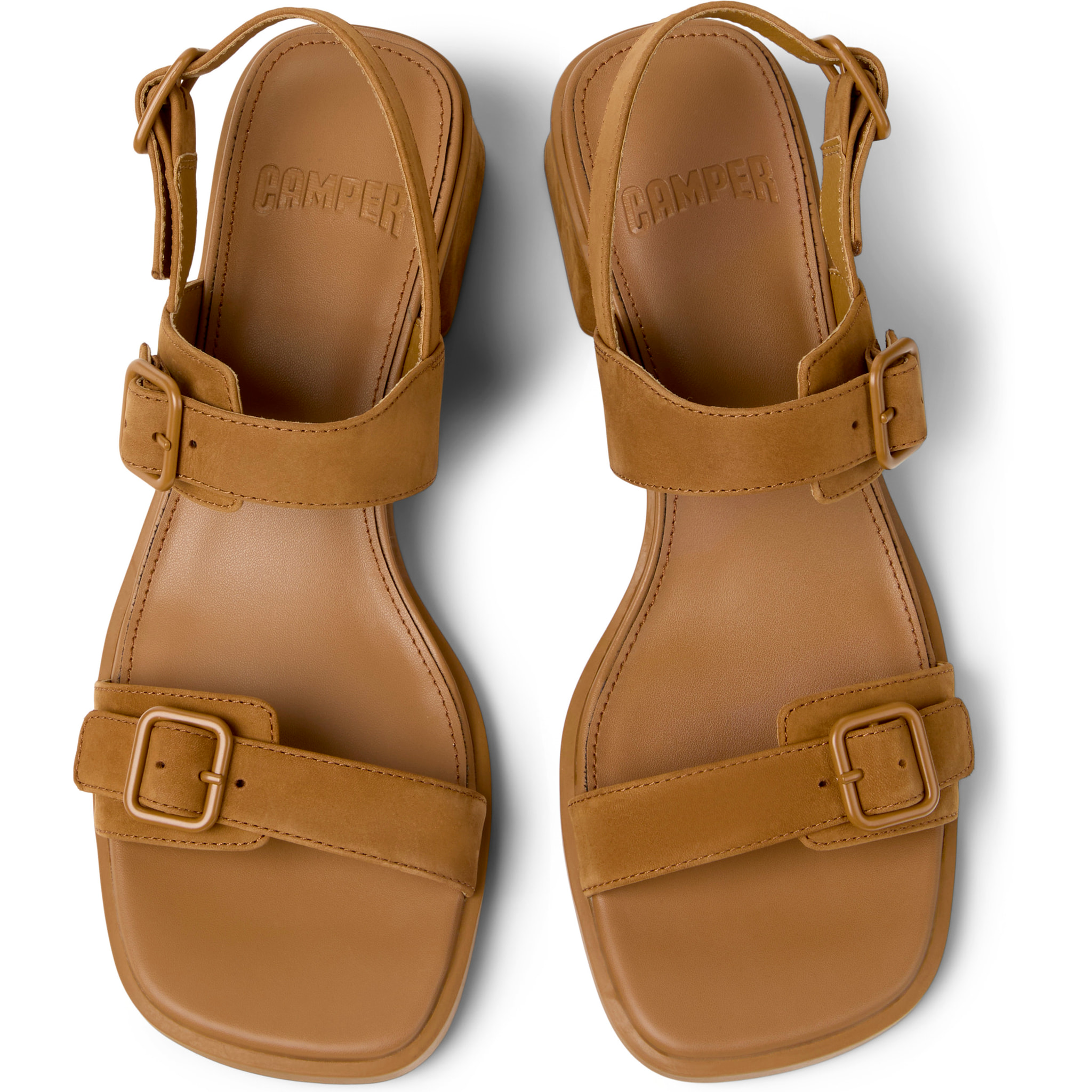 Sandalias - CAMPER Kora - Marron - Cuero nobuk
