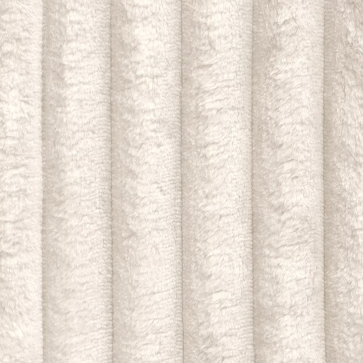 CAMELIA - Canapé 3 places en velours côtelé épais écru