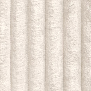 CAMELIA - Canapé 3 places en velours côtelé épais écru