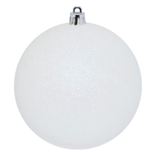 Lot de 4 boules D.10cm polystyrène recyclé blanc
