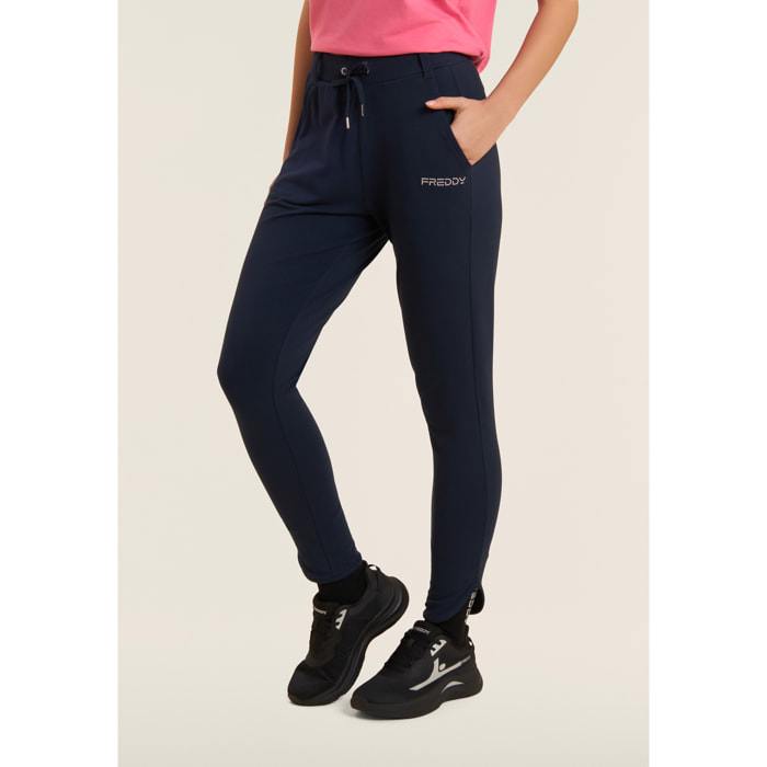 Pantaloni Sportivi Slim con Passanti e Coulisse