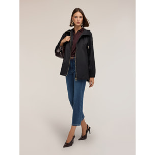 Motivi - Parka in misto cotone con cappuccio - Nero