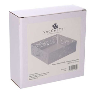 Portatovaglioli in metallo mare bianco quadrato cm16,5x16,5x5,5