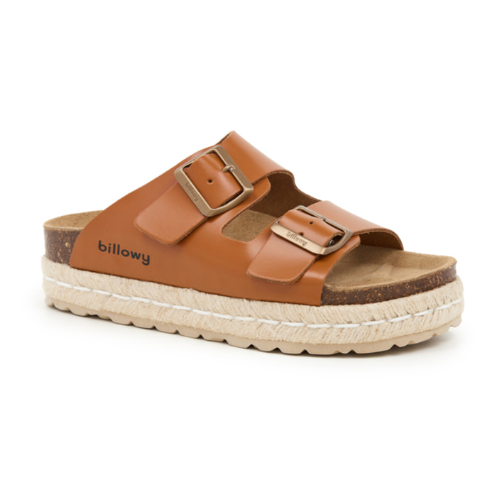 SANDALO CON ZEPPA BILLOWY MARRONE