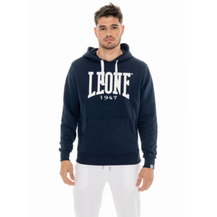 Felpa da uomo con cappuccio pull on non felpata Leone Basic