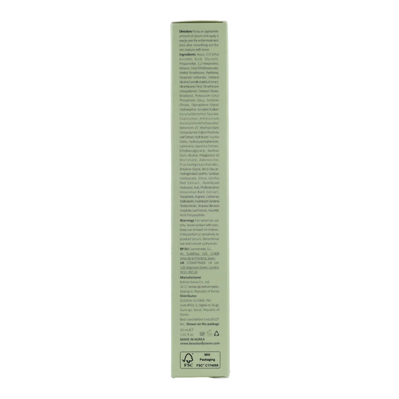 Sérum facial Light On Serum Centella + Vitamina C Beauty Of Joseon 30 ml