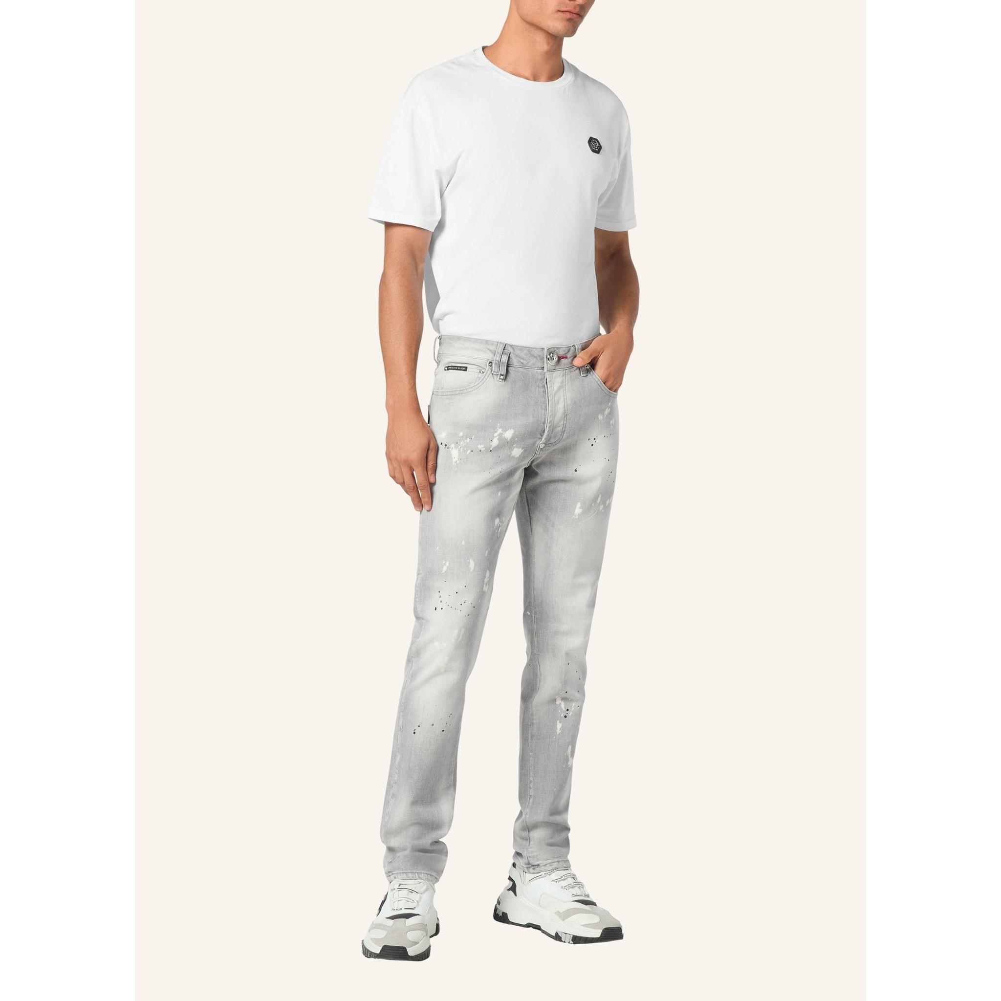 PHILIPP PLEIN Vaqueros de corte recto RACING