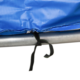 Couvre-ressort trampoline Ø 244 cm - coussin de protection des ressorts - rembourrage 1,5 cm - PVC bleu