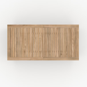 Table et chaises de jardin 8 personnes en bois et résine tressée - Tiptur