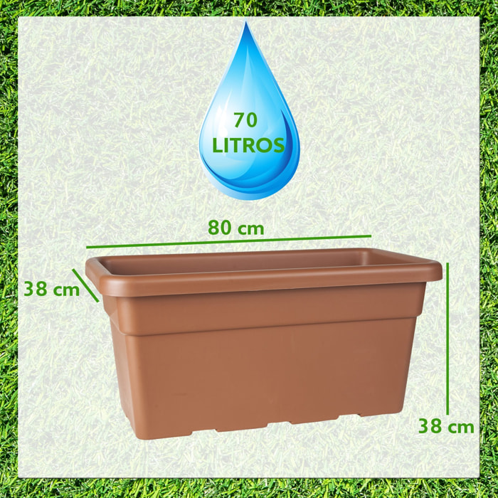 Jardinera Vulcano Zanvic de 70L en terracota