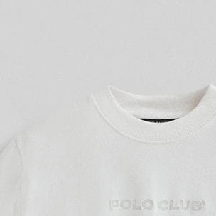 Maglietta JK bianca con logo a contrasto Polo Club