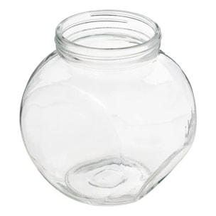 Bocal verre à bonbons couvercle bois 2,1L