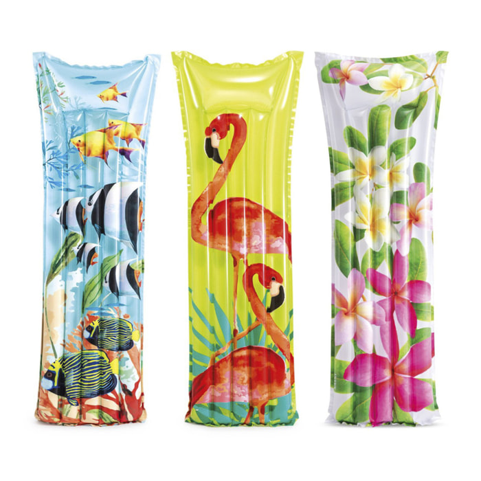 Intex Materassino Mare Floreale, Colori Assortiti, 183x69 cm