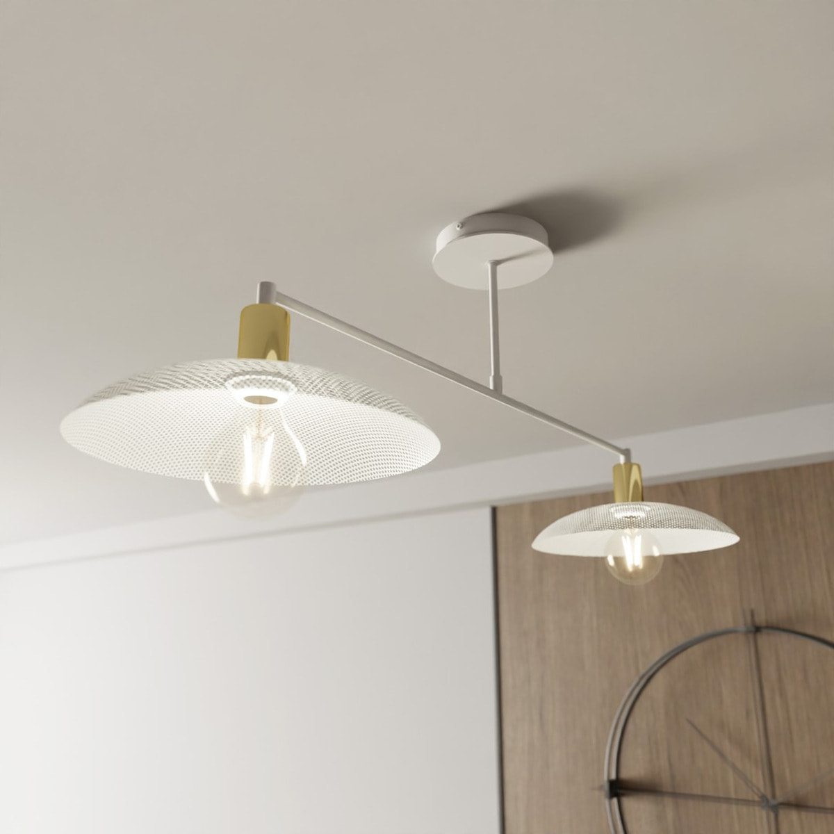 Lampada a sospensione SPIRIT in acciaio bianco