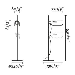 MARTINICA Lampada da tavolo nera