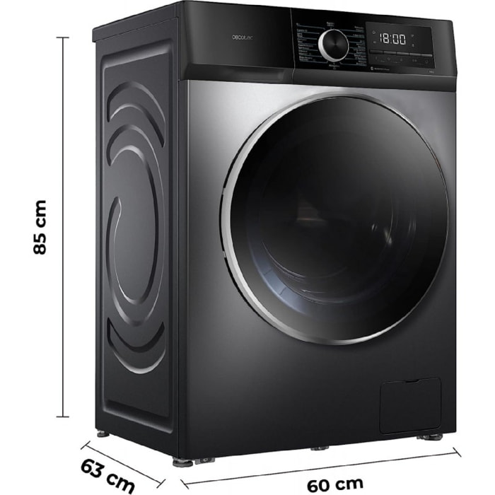 Cecotec Lavatrice Bolero DressCode 10500 Inverter Steel A