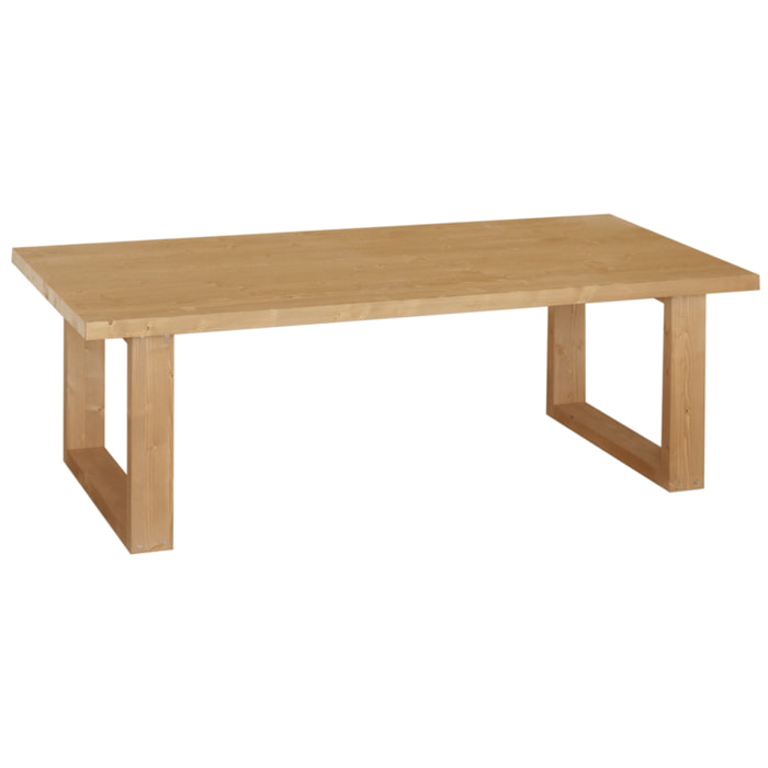 Mesa de centro de madera meciza en tono roble medio de varias medidas