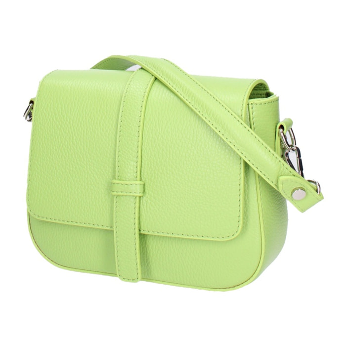 Borsa a tracolla da donna - Modello False - Vera pelle - 21.5 x 22.0 x 6.5 cm