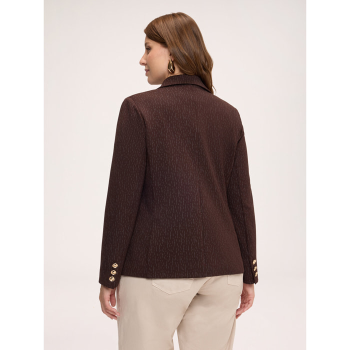 Fiorella Rubino - Blazer con chiusura asimmetrica - Marrone