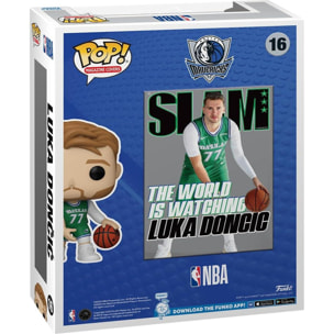 NBA Dallas Mavericks Funko POP con Cover: Slam Vinile Figura Luka Doncic 9 cm