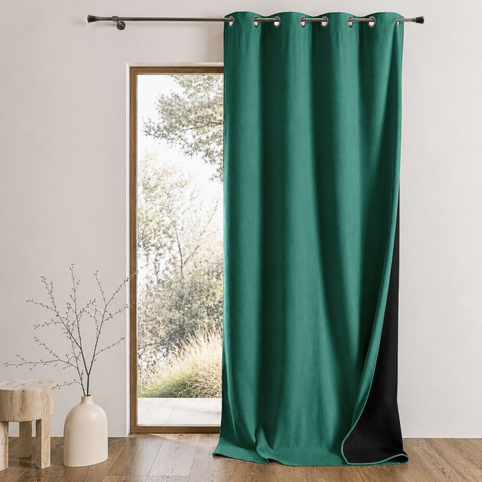Rideau thermique phonique et semi occultant KONFOR - Vert