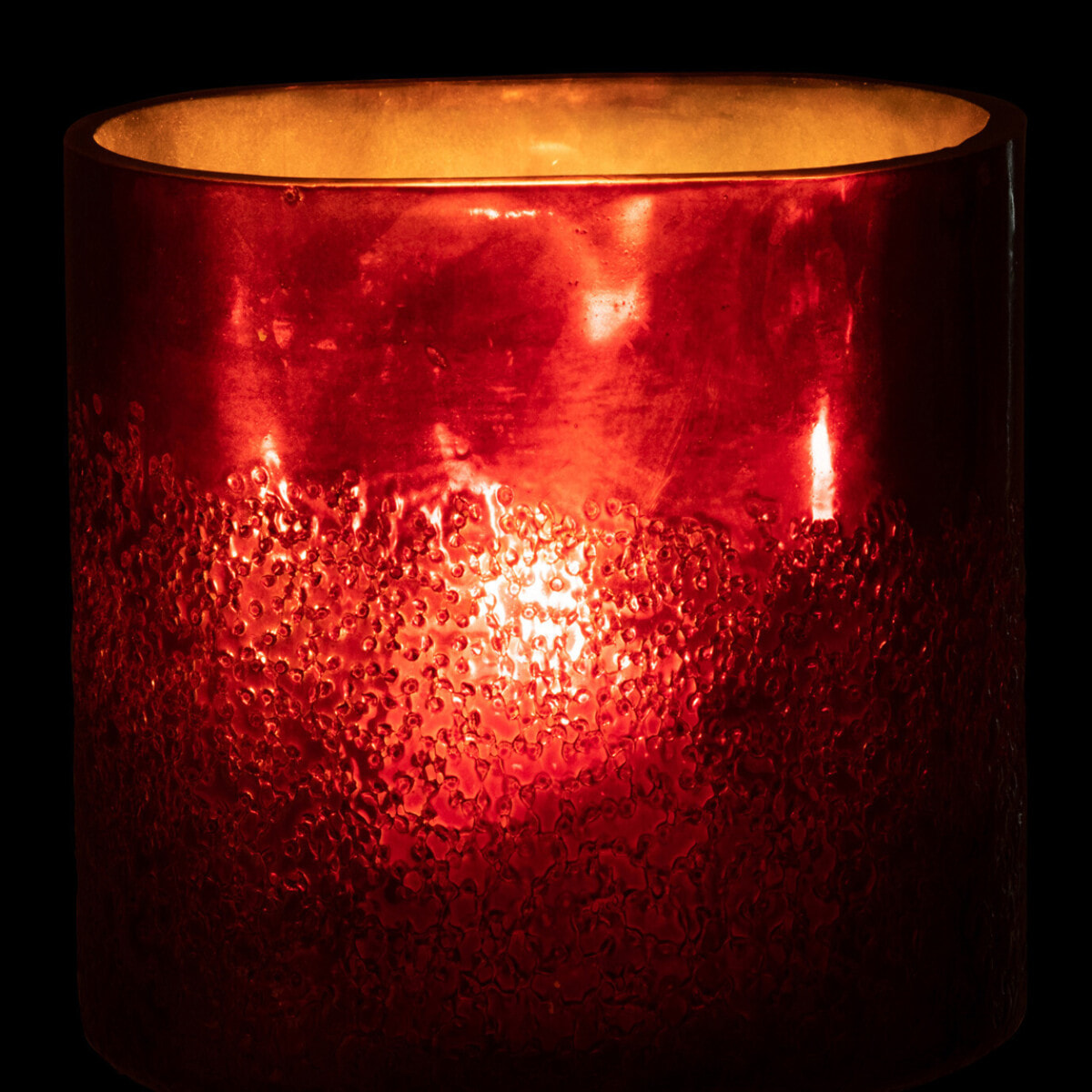 J-Line photophore Miroir - verre - cuivre/rouge - extra large