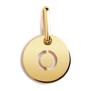 Charm Mini Medallion Letter Argento Placcato Oro