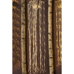 Cascata Esterna Da 300 Led, Altezza 160 Cm - Pezzi 1 - 50X160X30cm - Colore: Marrone - Bianchi Dino - Articoli Natalizi