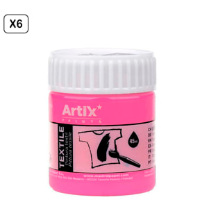 Pack 6 Uds. PITTURA TESSILE ROSA 45 ml
