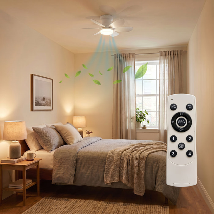 Ventilateur Plafond LED MISTRAL D52cm
