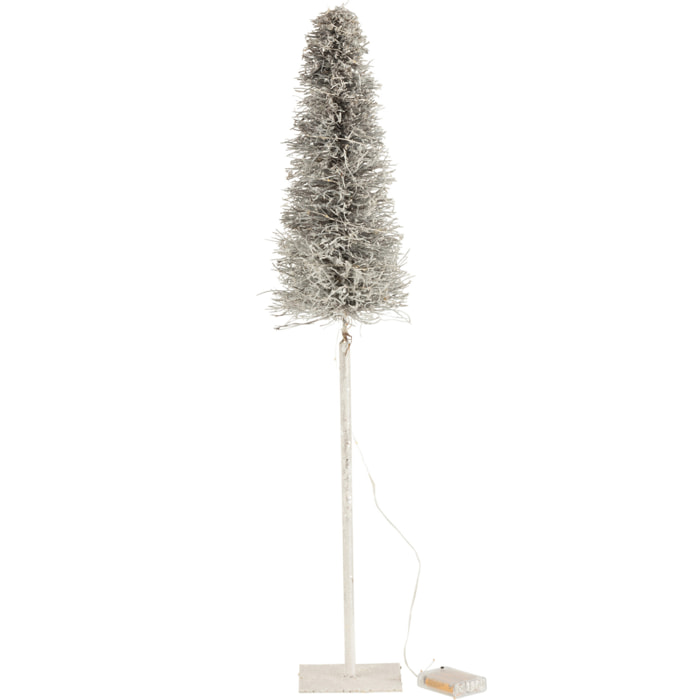 J-Line décoration sapin de Noël Branches - rotin - blanc - medium - LED