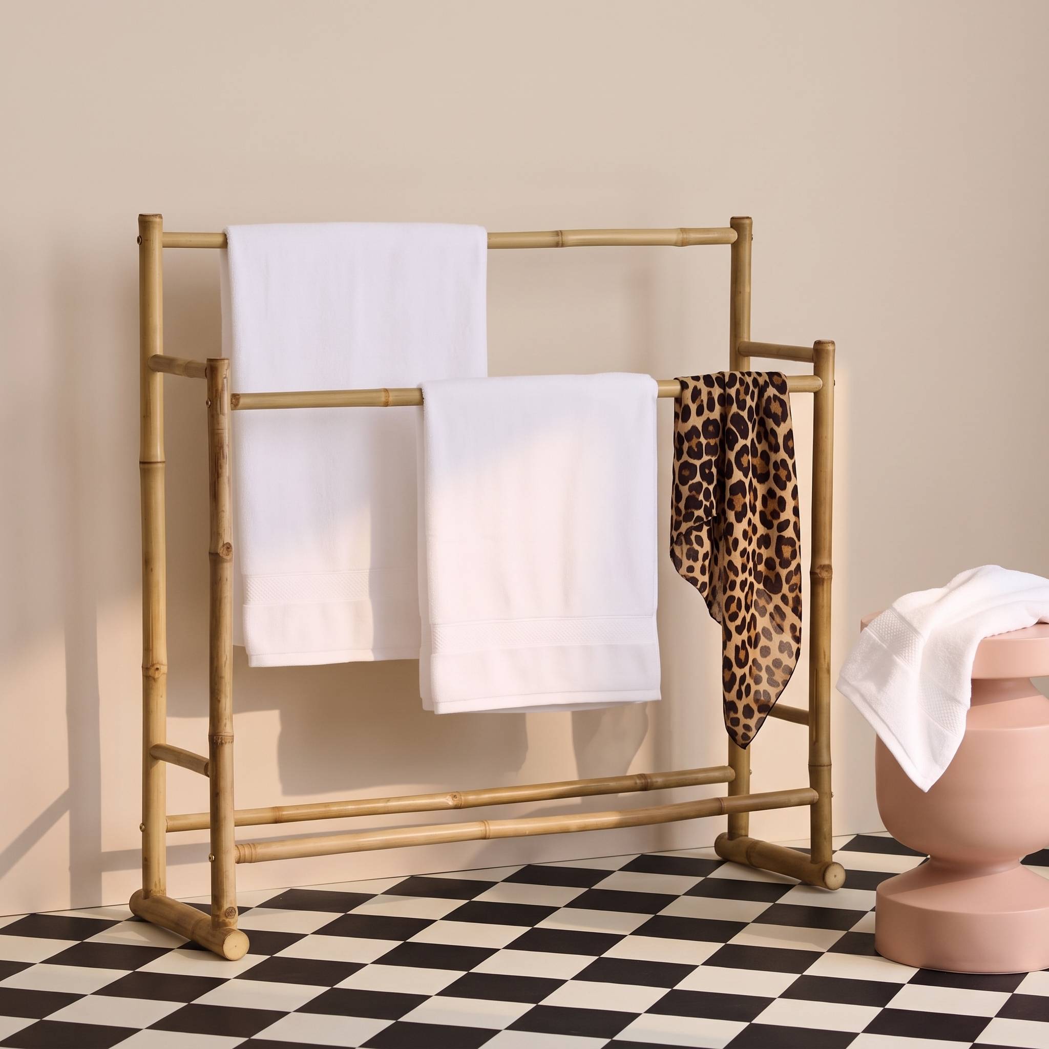 Porte serviettes double en bambou FIDJI