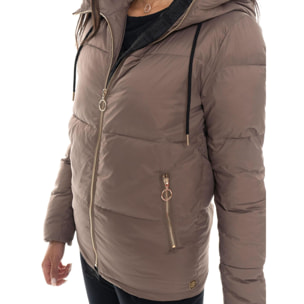 Chaqueta de plumas con capucha para mujer Leone 1947 Chic Tones