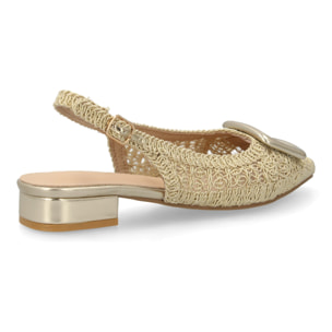 Zapato destalonado tejido elegante mujer