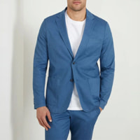 Blazer Tyron - coton - coupe classique - bleu