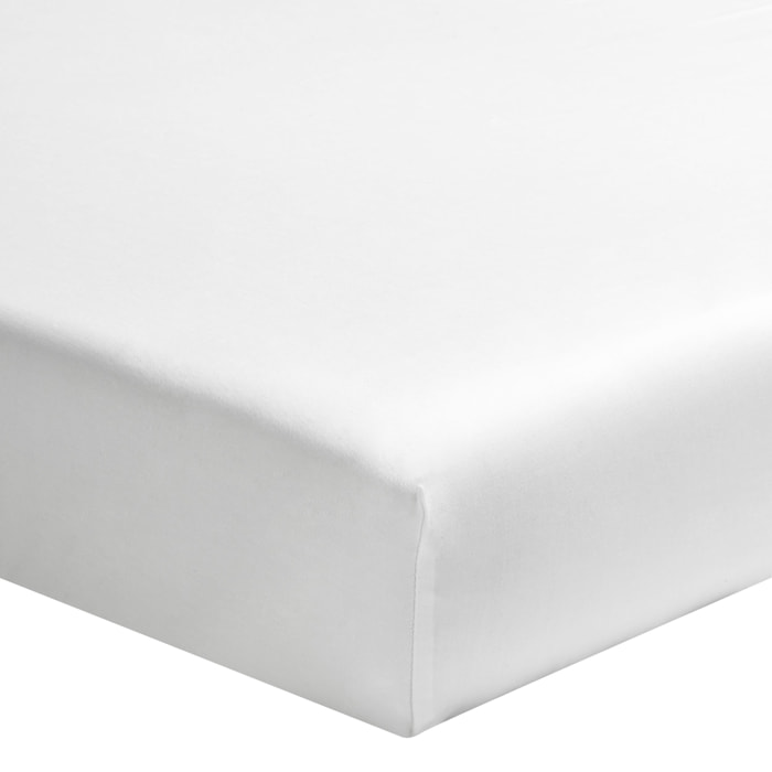 Protège-matelas molleton en coton gratté 400gr/m², REFUGE, Blanc