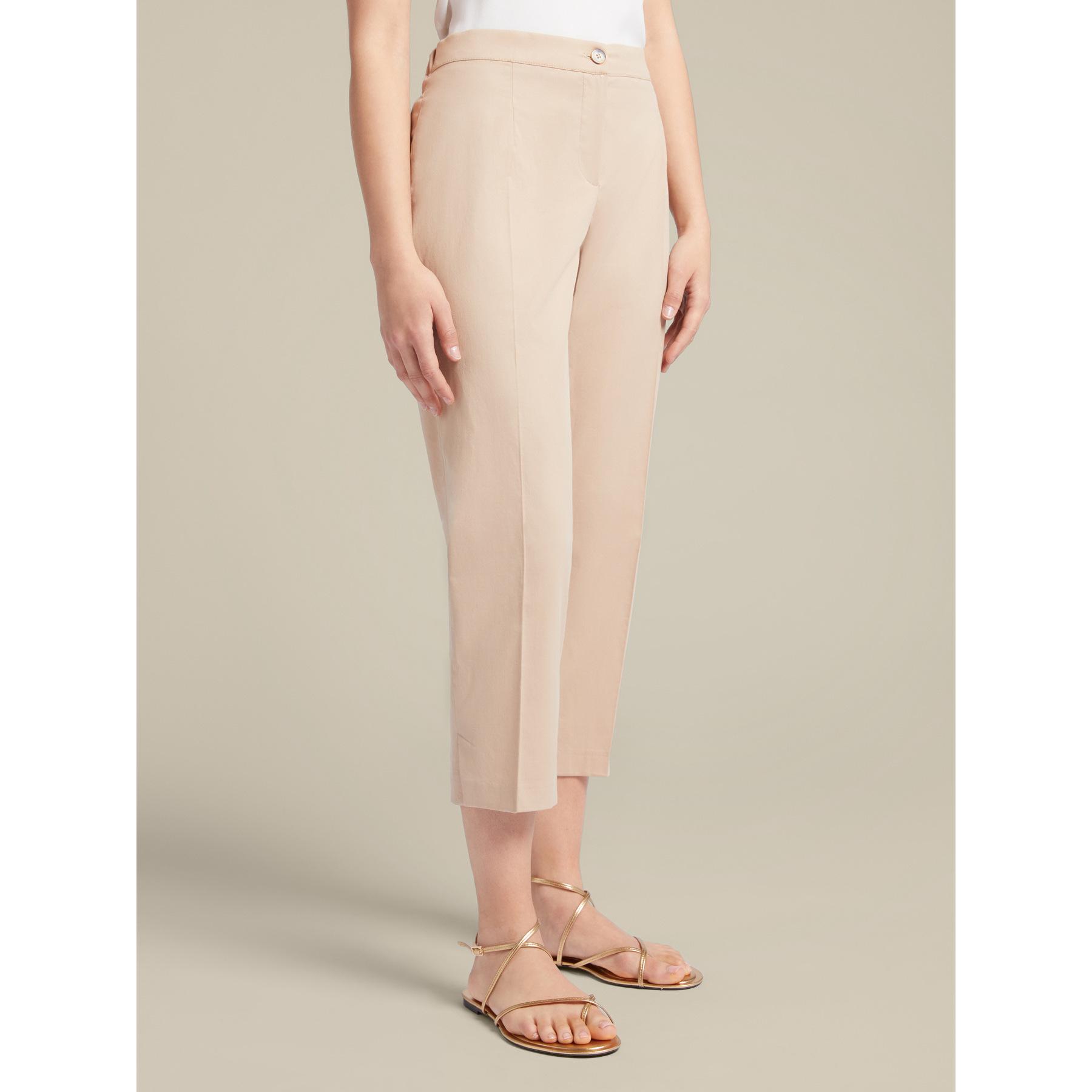 Elena Mirò - Pantaloni Capri in cotone stretch - Beige