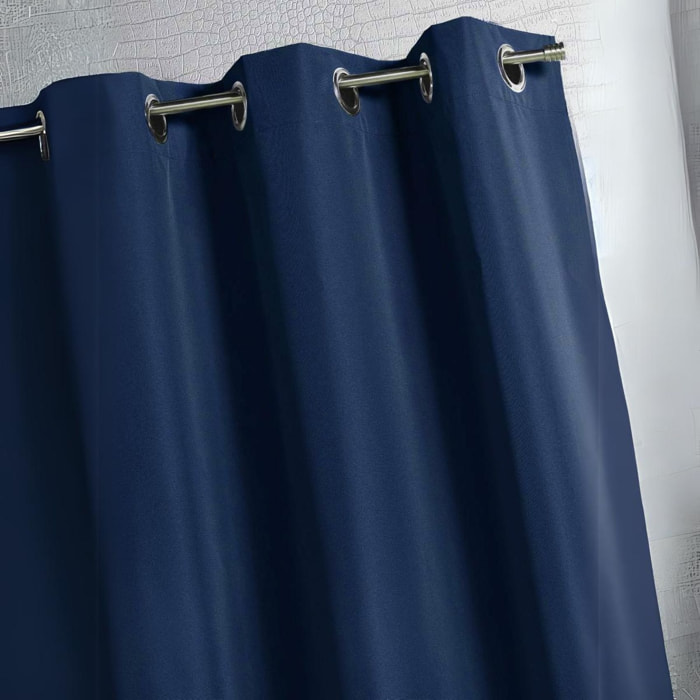 Rideau d'extérieur en tissu déperlant - Bleu Marine