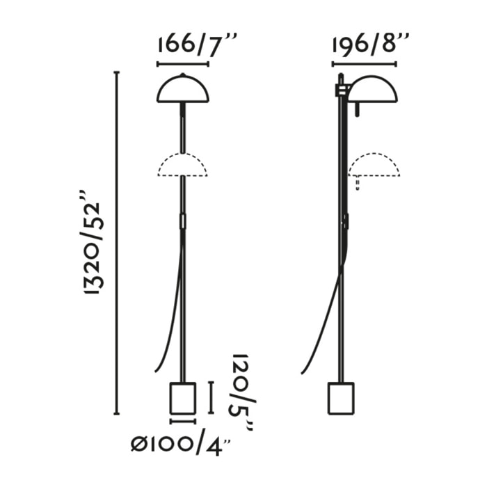 MATILDA Lámpara de pie blanca