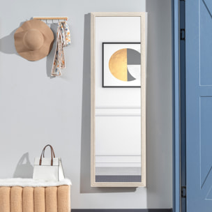 Miroir sur pied ou mural pleine longueur cadre effet travertin