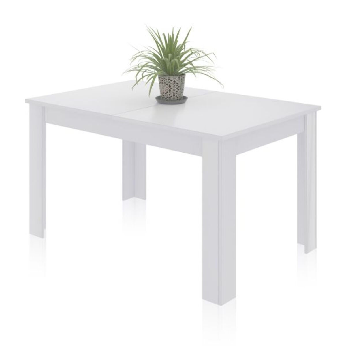 Mesa de comedor extensible Danna 140 Blanco Brillo