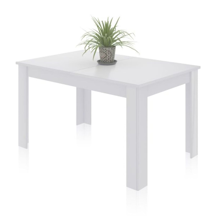 Mesa de comedor extensible Danna 140 Blanco Brillo