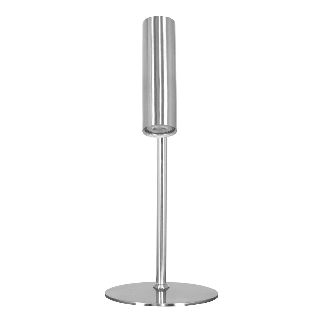 Lampada da tavolo Paris in acciaio argento con testa orientabile