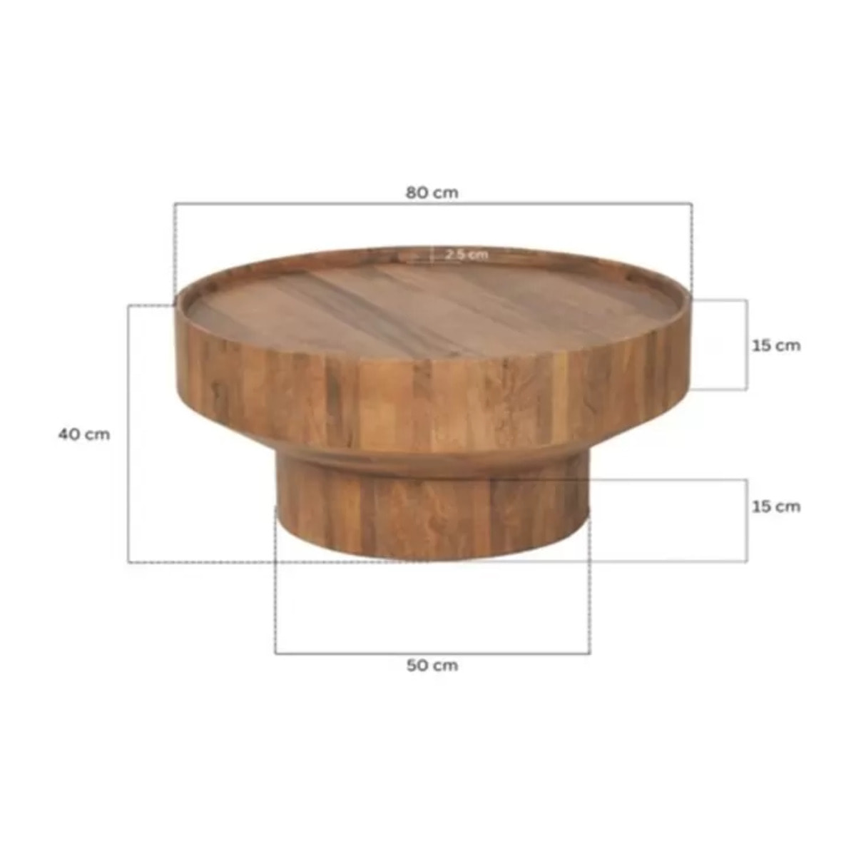 Table basse Tessa 80cm Kare Design