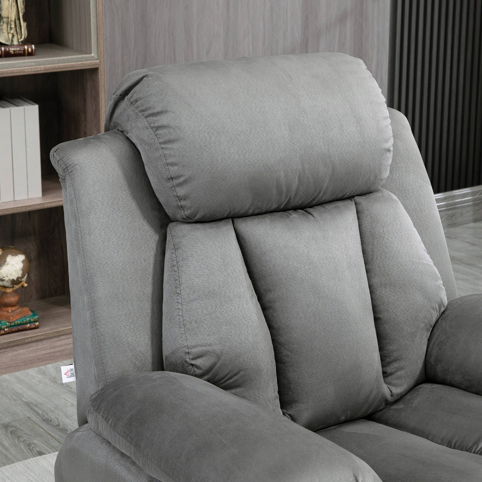 Fauteuil de relaxation électrique fauteuil releveur inclinable avec repose-pied ajustable tissu gris