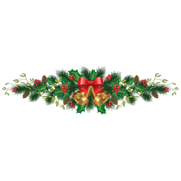 Sticker Noël gui de noël - Autocollants stickers adhésifs noël - décoration fêtes