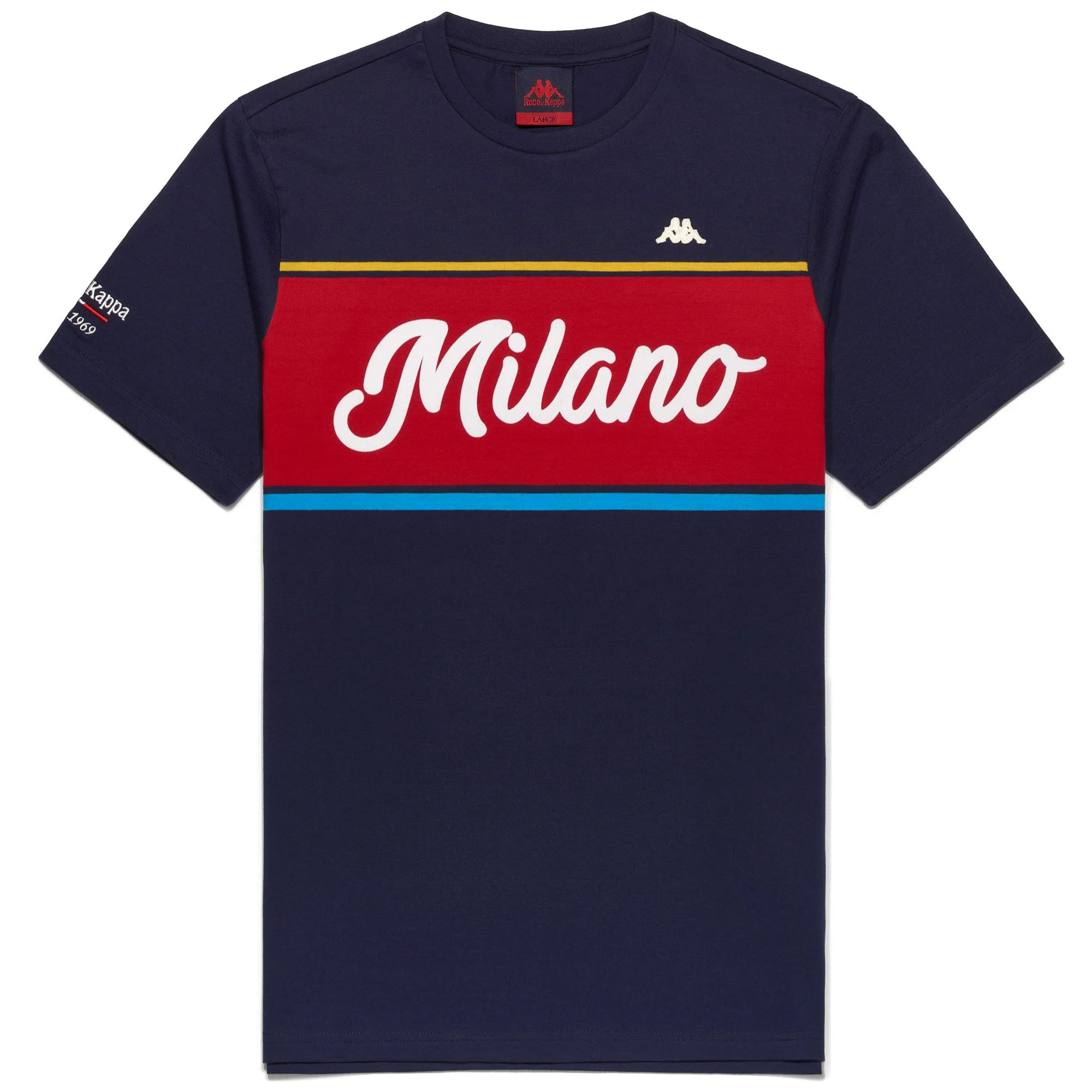 Kappa - T-Shirts & Top Uomo Blu - Eroi Tee Milano Striped