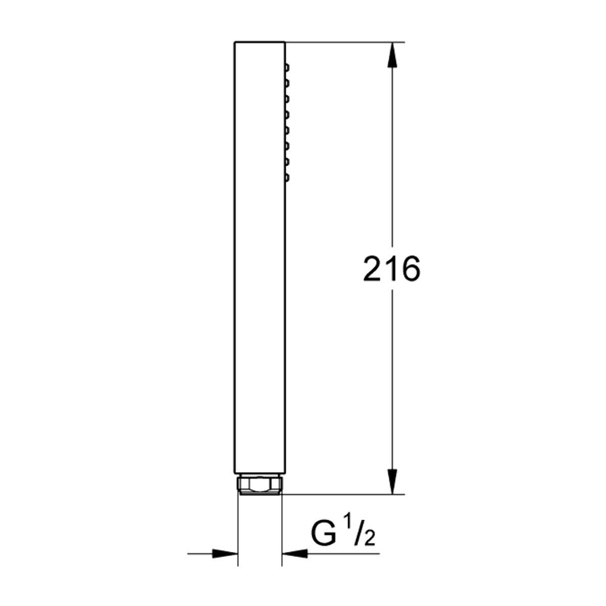 GROHE Euphoria Cube Stick, Pommeau de douche 1 jet Pluie, chromé