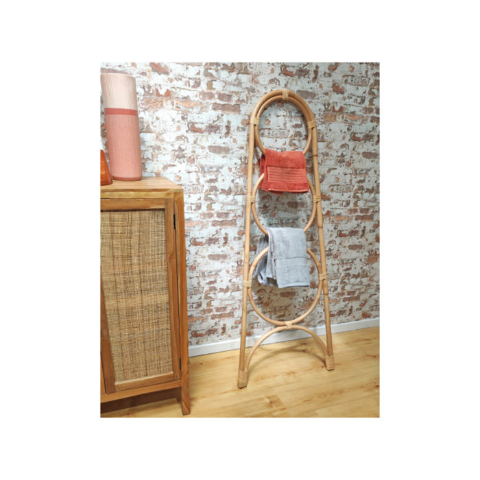Porte-serviette en rotin de 170 cm à formes - NINON