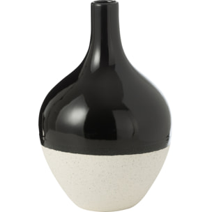 J-Line vase Iva - porcelaine - noir/blanc - large - Ø 21 cm